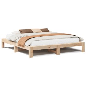 vidaXL Massivholzbett ohne Matratze 180x200 Kiefernholz