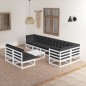 vidaXL 9-tlg. Garten-Lounge-Set mit Kissen Massivholz Kiefer vidaXL 9-tlg. Garten-Lounge-Set mit Kissen Massivholz Kiefer