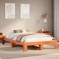vidaXL Massivholzbett ohne Matratze Wachsbraun 120x200 cm Kiefernholz vidaXL Massivholzbett ohne Matratze Wachsbraun 120x200 cm Kiefernholz