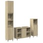 vidaXL 3-tlg. Badmöbel-Set Sonoma-Eiche Holzwerkstoff vidaXL 3-tlg. Badmöbel-Set Sonoma-Eiche Holzwerkstoff