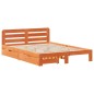 vidaXL Massivholzbett ohne Matratze Wachsbraun 140x190 cm Kiefernholz vidaXL Massivholzbett ohne Matratze Wachsbraun 140x190 cm Kiefernholz