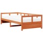 vidaXL Tagesbett mit Matratze Wachsbraun 90x200 cm Massivholz Kiefer vidaXL Tagesbett mit Matratze Wachsbraun 90x200 cm Massivholz Kiefer