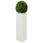vidaXL Pflanzkübel Weiß Dreieckig 30x26x75 cm Stahl vidaXL Pflanzkübel Weiß Dreieckig 30x26x75 cm Stahl