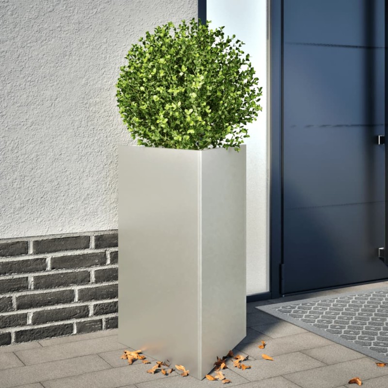 vidaXL Pflanzkübel Dreieckig 50x43x75 cm Edelstahl vidaXL Pflanzkübel Dreieckig 50x43x75 cm Edelstahl