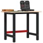 vidaXL Werkbank 100x60x81,5 cm Massivholz Eiche Rechteckig vidaXL Werkbank 100x60x81,5 cm Massivholz Eiche Rechteckig