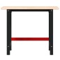 vidaXL Werkbank 100x60x81,5 cm Massivholz Eiche Rechteckig vidaXL Werkbank 100x60x81,5 cm Massivholz Eiche Rechteckig