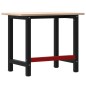 vidaXL Werkbank 100x60x81,5 cm Massivholz Eiche Rechteckig vidaXL Werkbank 100x60x81,5 cm Massivholz Eiche Rechteckig