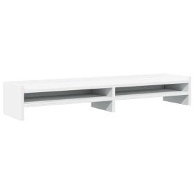 vidaXL Monitorständer Weiß 100x24x16 cm Holzwerkstoff
