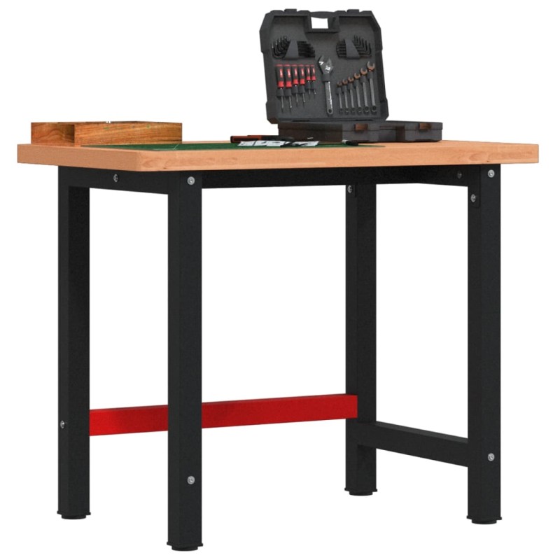vidaXL Werkbank 100x60x83 cm Massivholz Buche Rechteckig vidaXL Werkbank 100x60x83 cm Massivholz Buche Rechteckig