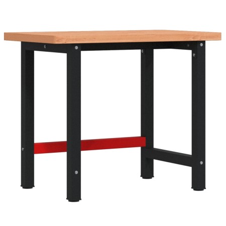 vidaXL Werkbank 100x60x83 cm Massivholz Buche Rechteckig