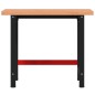 vidaXL Werkbank 100x60x83 cm Massivholz Buche Rechteckig vidaXL Werkbank 100x60x83 cm Massivholz Buche Rechteckig