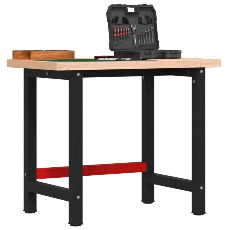 vidaXL Werkbank 100x60x83 cm Massivholz Buche Rechteckig vidaXL Werkbank 100x60x83 cm Massivholz Buche Rechteckig