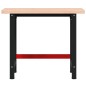 vidaXL Werkbank 100x60x83 cm Massivholz Buche Rechteckig vidaXL Werkbank 100x60x83 cm Massivholz Buche Rechteckig
