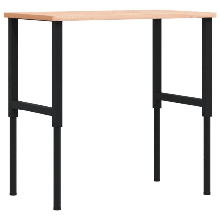 vidaXL Werkbank 100x60x(71,5-98) cm Massivholz Buche Rechteckig