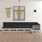 6-tlg. Garten-Lounge-Set mit Kissen Kiefer Massivholz 6-tlg. Garten-Lounge-Set mit Kissen Kiefer Massivholz
