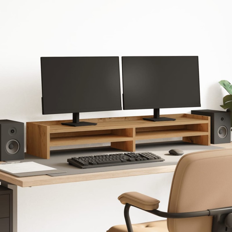 vidaXL Monitorständer Artisan-Eiche 100x24x16 cm Holzwerkstoff vidaXL Monitorständer Artisan-Eiche 100x24x16 cm Holzwerkstoff