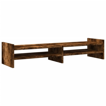 vidaXL Monitorständer Räuchereiche 100x27x20 cm Holzwerkstoff