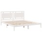 vidaXL Massivholzbett Extra Lang ohne Matratze Weiß 180x210 cm