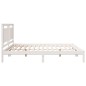 vidaXL Massivholzbett Extra Lang ohne Matratze Weiß 180x210 cm