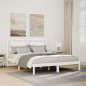 vidaXL Massivholzbett Extra Lang ohne Matratze Weiß 160x210 cm vidaXL Massivholzbett Extra Lang ohne Matratze Weiß 160x210 cm