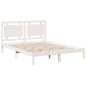 vidaXL Massivholzbett Extra Lang ohne Matratze Weiß 140x220 cm vidaXL Massivholzbett Extra Lang ohne Matratze Weiß 140x220 cm