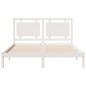 vidaXL Massivholzbett Extra Lang ohne Matratze Weiß 140x220 cm vidaXL Massivholzbett Extra Lang ohne Matratze Weiß 140x220 cm