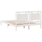 vidaXL Massivholzbett Extra Lang ohne Matratze Weiß 140x220 cm vidaXL Massivholzbett Extra Lang ohne Matratze Weiß 140x220 cm