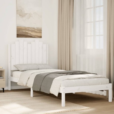 vidaXL Massivholzbett Extra Lang ohne Matratze Weiß 100x220 cm