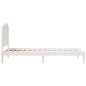 vidaXL Massivholzbett Extra Lang ohne Matratze Weiß 100x220 cm vidaXL Massivholzbett Extra Lang ohne Matratze Weiß 100x220 cm