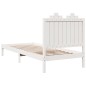 vidaXL Massivholzbett Extra Lang ohne Matratze Weiß 100x220 cm vidaXL Massivholzbett Extra Lang ohne Matratze Weiß 100x220 cm