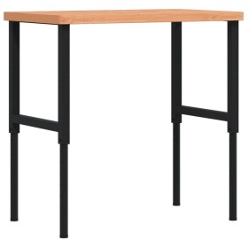 vidaXL Werkbank 100x(55-60)x(73-99,5) cm Massivholz Buche