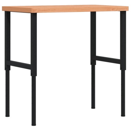 vidaXL Werkbank 100x(55-60)x(73-99,5) cm Massivholz Buche