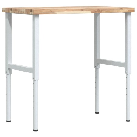vidaXL Werkbank 100x60x(73-99,5) cm Massivholz Akazie Rechteckig