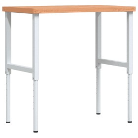 vidaXL Werkbank 100x(55-60)x(73-99,5) cm Massivholz Buche