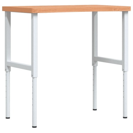 vidaXL Werkbank 100x(55-60)x(73-99,5) cm Massivholz Buche