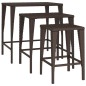 vidaXL Garten-Satztische 3 Stk. Braun Poly Rattan vidaXL Garten-Satztische 3 Stk. Braun Poly Rattan
