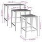 vidaXL Garten-Satztische 3 Stk. Braun Poly Rattan vidaXL Garten-Satztische 3 Stk. Braun Poly Rattan
