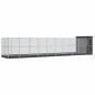 vidaXL Voliere mit Erweiterung Silbern 1037x203x216 cm Stahl vidaXL Voliere mit Erweiterung Silbern 1037x203x216 cm Stahl