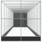 vidaXL Voliere mit Erweiterung Silbern 1037x203x216 cm Stahl vidaXL Voliere mit Erweiterung Silbern 1037x203x216 cm Stahl
