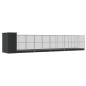 vidaXL Voliere mit Erweiterung Silbern 1037x203x216 cm Stahl vidaXL Voliere mit Erweiterung Silbern 1037x203x216 cm Stahl
