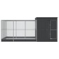vidaXL Voliere mit Erweiterung Silbern 497x303x216 cm Stahl vidaXL Voliere mit Erweiterung Silbern 497x303x216 cm Stahl