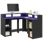 vidaXL LED-Schreibtisch Schwarz 130x130x91 cm Holzwerkstoff vidaXL LED-Schreibtisch Schwarz 130x130x91 cm Holzwerkstoff