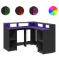 vidaXL LED-Schreibtisch Schwarz 130x130x91 cm Holzwerkstoff vidaXL LED-Schreibtisch Schwarz 130x130x91 cm Holzwerkstoff