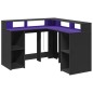 vidaXL LED-Schreibtisch Schwarz 130x130x91 cm Holzwerkstoff vidaXL LED-Schreibtisch Schwarz 130x130x91 cm Holzwerkstoff