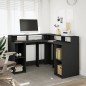 vidaXL LED-Schreibtisch Schwarz 130x130x91 cm Holzwerkstoff vidaXL LED-Schreibtisch Schwarz 130x130x91 cm Holzwerkstoff