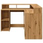 vidaXL LED-Schreibtisch Artisan-Eiche 130x130x91 Holzwerkstoff vidaXL LED-Schreibtisch Artisan-Eiche 130x130x91 Holzwerkstoff
