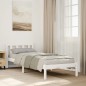 vidaXL Massivholzbett Extra Lang ohne Matratze Weiß 80x220 Kiefernholz vidaXL Massivholzbett Extra Lang ohne Matratze Weiß 80x220 Kiefernholz