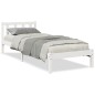 vidaXL Massivholzbett Extra Lang ohne Matratze Weiß 80x220 Kiefernholz vidaXL Massivholzbett Extra Lang ohne Matratze Weiß 80x220 Kiefernholz
