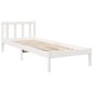 vidaXL Massivholzbett Extra Lang ohne Matratze Weiß 80x220 Kiefernholz vidaXL Massivholzbett Extra Lang ohne Matratze Weiß 80x220 Kiefernholz