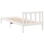 vidaXL Massivholzbett Extra Lang ohne Matratze Weiß 80x220 Kiefernholz vidaXL Massivholzbett Extra Lang ohne Matratze Weiß 80x220 Kiefernholz